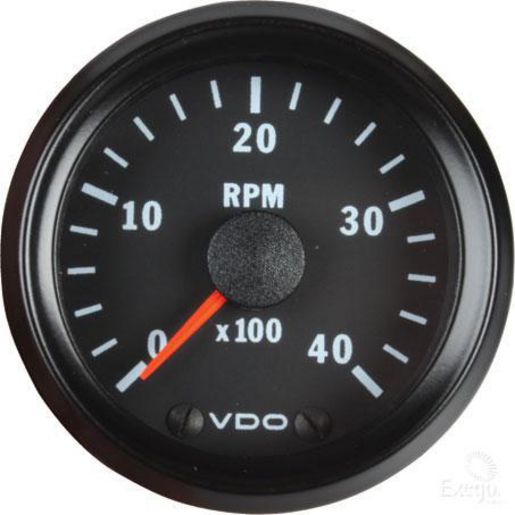 VDO Tachometer Elec 0-4000 RPM 52mm Round 12V 333015037