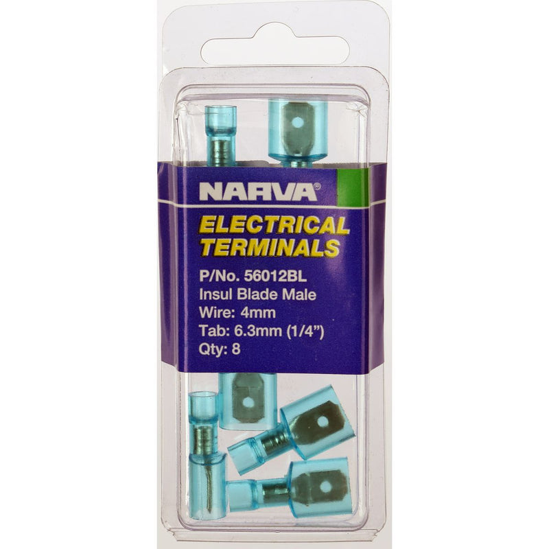 Narva Terminal Male Blade Blue 6.3mm 56012BL
