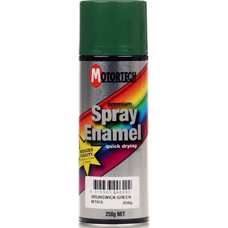 Motortech Aerosol Spray Enamel Brunswick Green 250g MT015