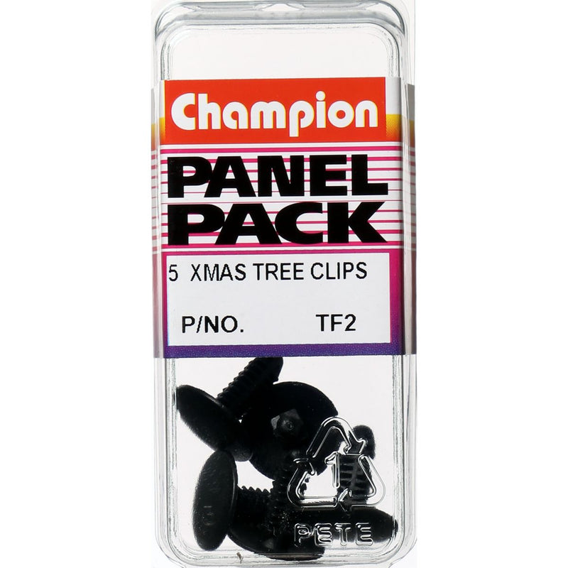 Champion Fasteners Xmas Tree Clip Black Len: 18mm Stem