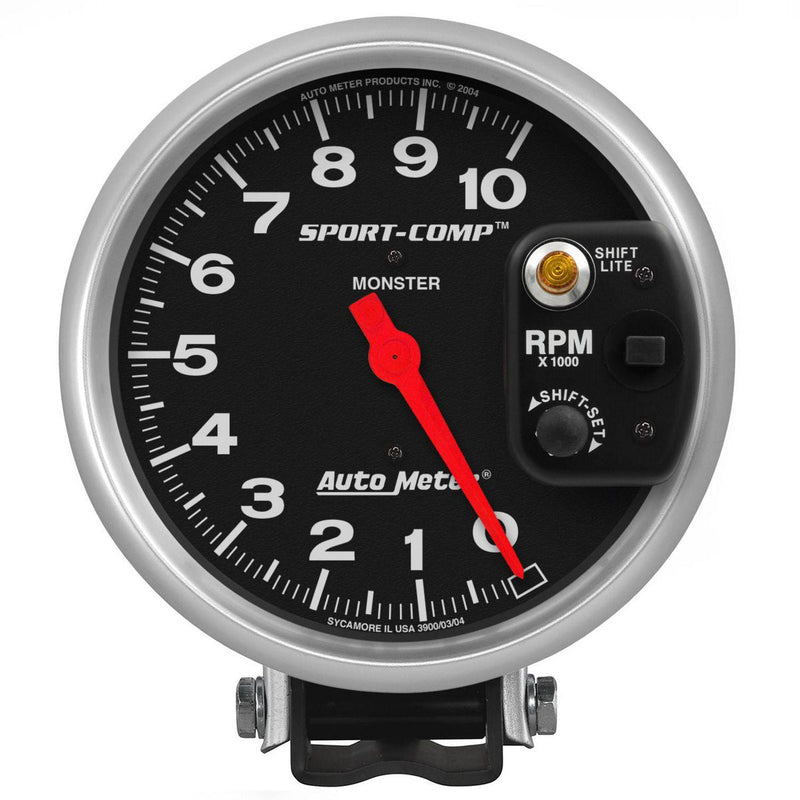 Autometer Sport-Comp 5in Tacho Gauge 10,000rpm Pedestal