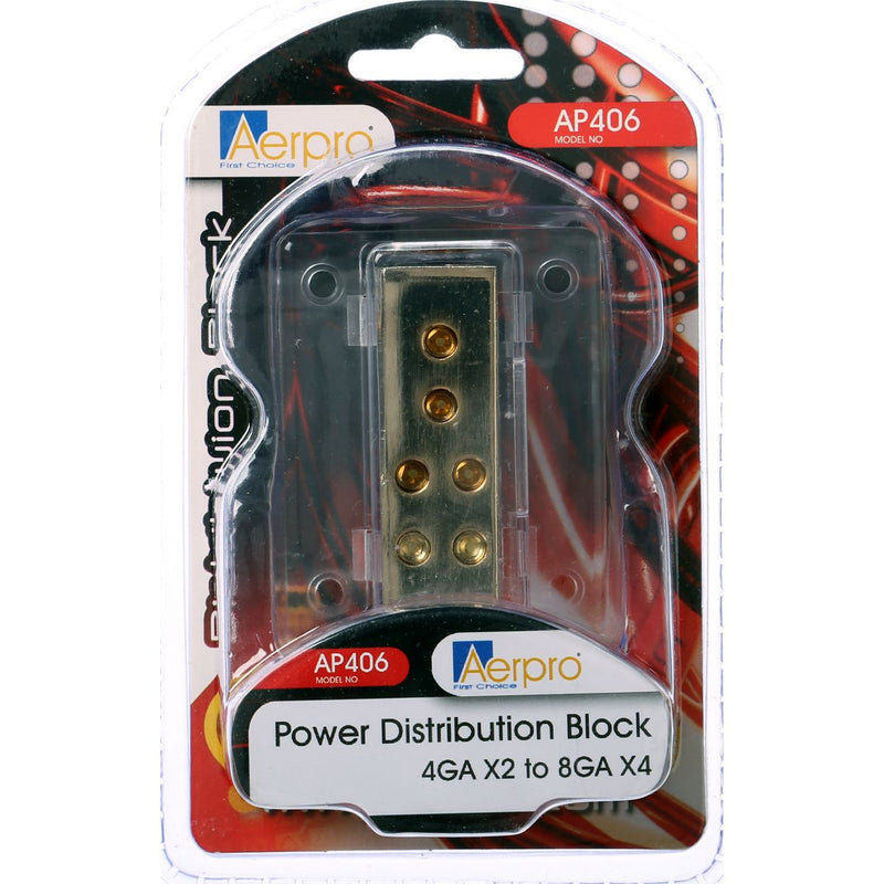 Aerpro Brass Distribution Block - 4Gx2/8Gx4