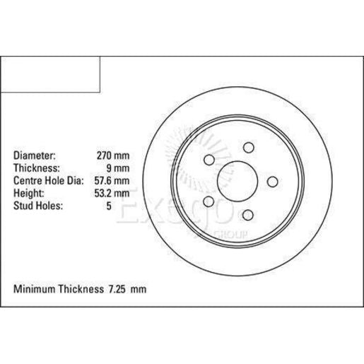 DBA Standard Brake Rotor Pair 270mm Rear DBA166