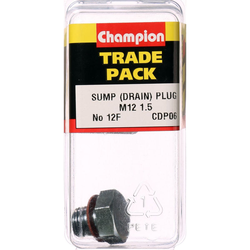 Champion Fasteners Drain Plug No.12 M12 X 1.5mm CDP06