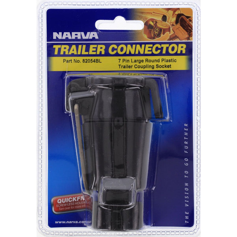 Narva Trailer Socket 7 Pin Large Round 82054BL