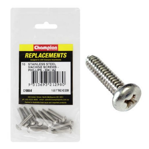 Champion Fasteners Machine Screws Pan Phillips Stainless