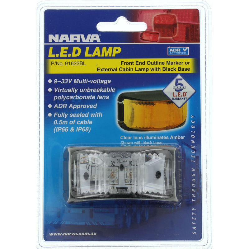 Narva LED Marker Lamp Black/Amber 91622BL