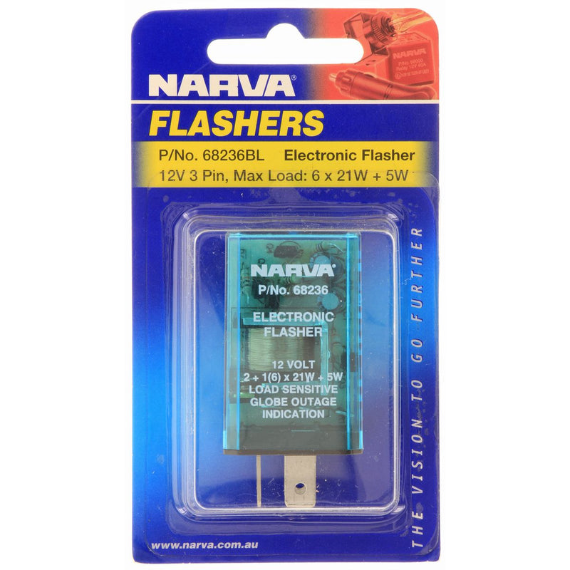 Narva Flasher Electronic 12V 3 Pin 68236BL