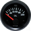 VDO Oil Pressure Gauge Illuminated Dial 100psi 12V 52mm