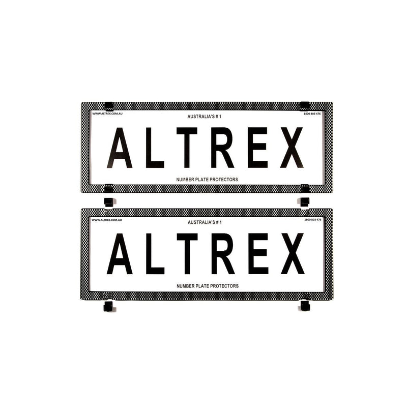 Altrex Number Plate Cover 6 Figure Silver Carbon Fibre