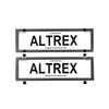 Altrex Number Plate Cover 6 Figure Silver Carbon Fibre
