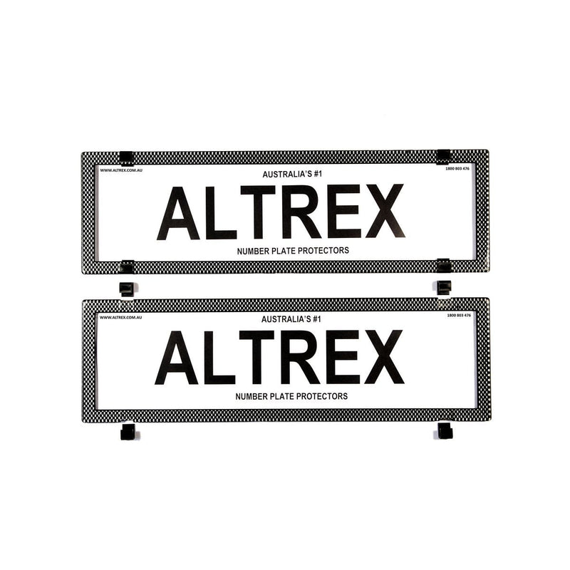 Altrex Number Plate Cover 6 Figure Silver Carbon Fibre