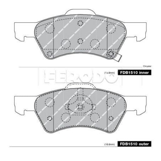 Ferodo Brake Pad Set FDB1510