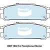 Bendix Heavy Duty Brake Pad Set Rear DB1186 HD
