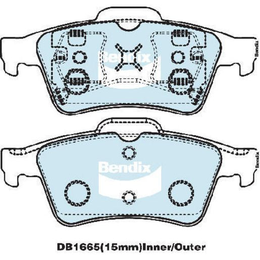 Bendix Heavy Duty Brake Pad Set Rear DB1665 HD