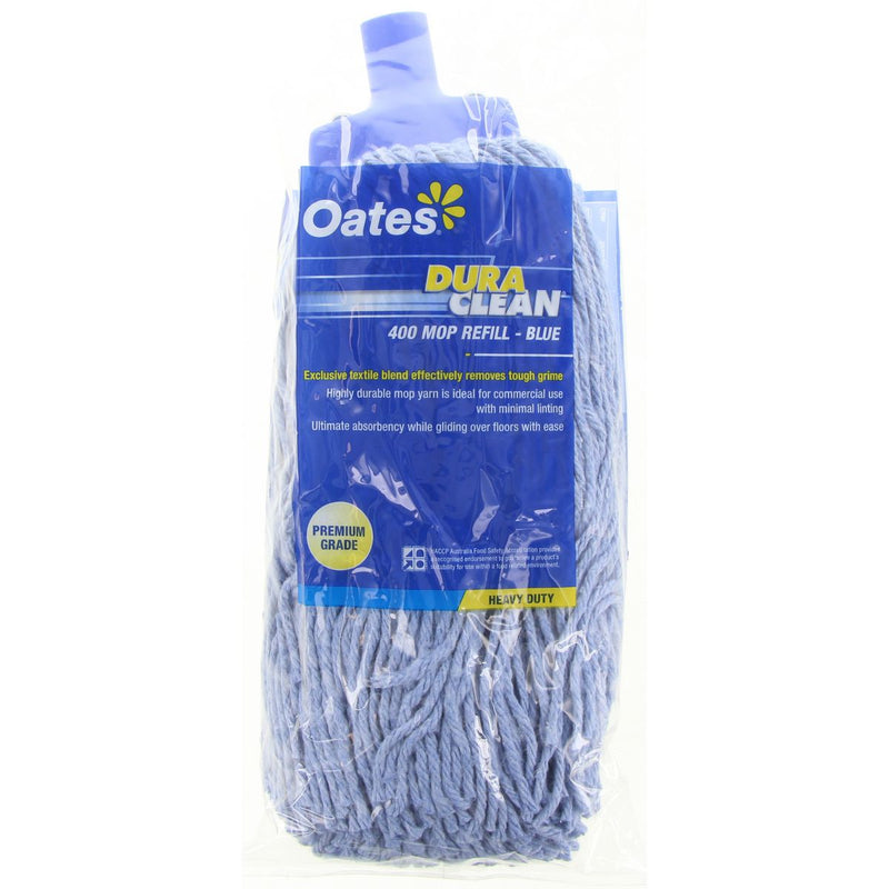 Oates Duraclean Mop Synthetic Blend Yarn Head Blue 400g