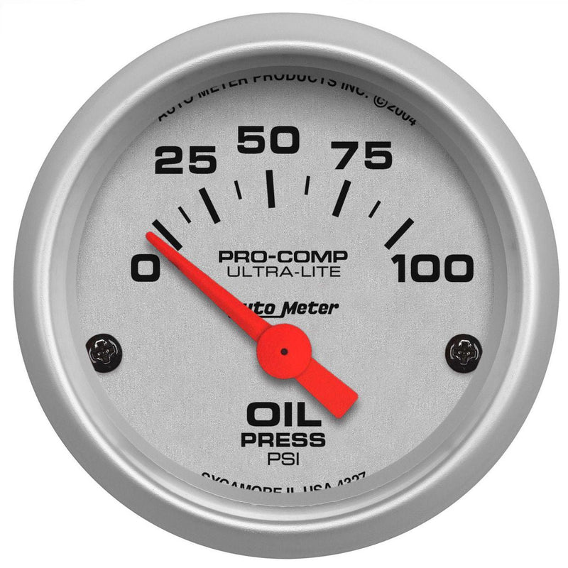 Autometer Ultra-Lite 2-1/16in Oil Pressure Gauge 0-100
