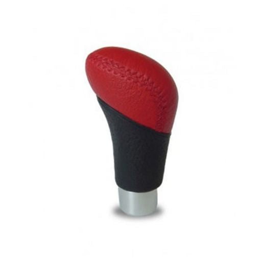 Autotecnica Knob Gear Leather-Blk/Rd A103RBK