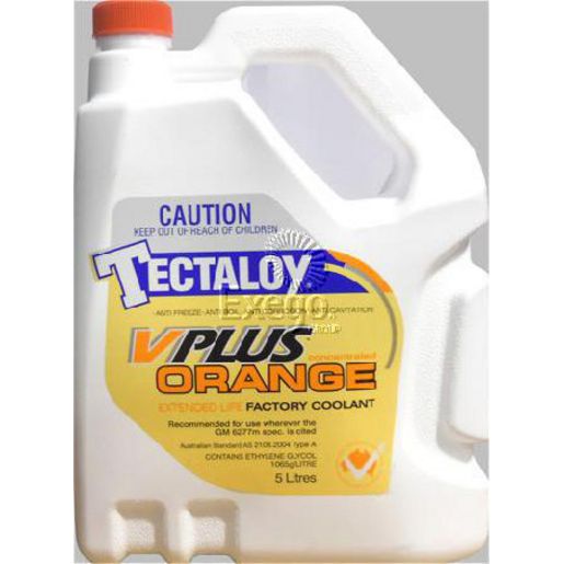 Tectaloy Vplus Orange Radiator Coolant 5Ltr TEVO5L