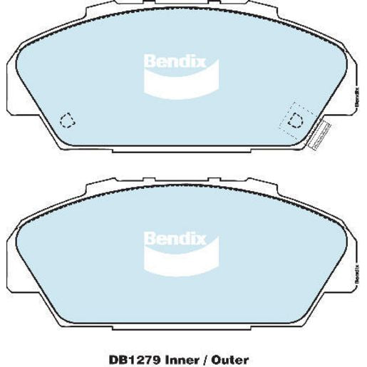 Bendix General CT Brake Pad Set Front DB1279 GCT