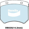 Bendix General CT Brake Pad Set Front DB820 GCT