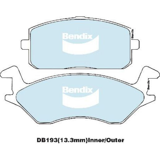 Bendix General CT Brake Pad Set DB193 GCT