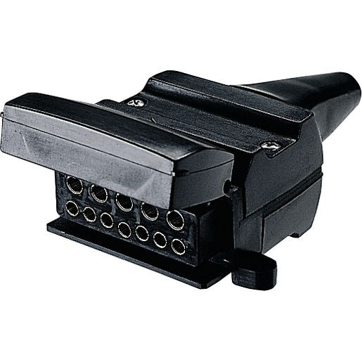 Narva 12 Pin Trailer Plug Flat Plastic 82074BL