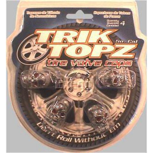 Trikto Skull Head Car Dress Up 4Pc Chrome TT8033