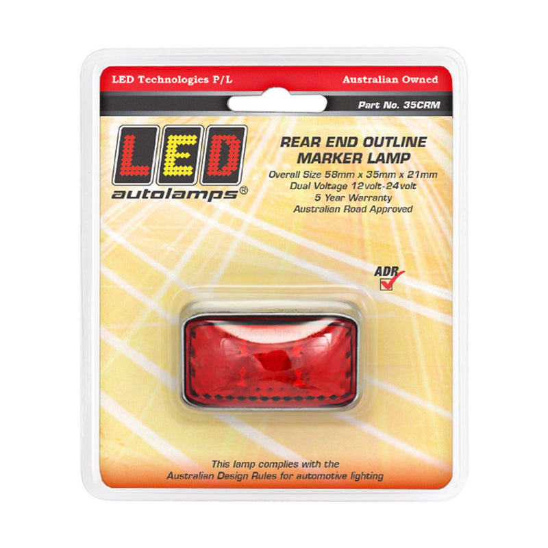 LED Autolamps Chrome Series Rear Marker with 30cm Cable