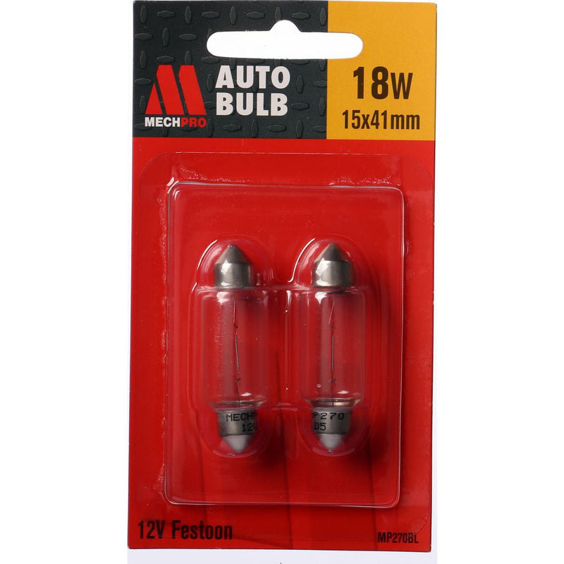 Mechpro Festoon Globe 18W 15mm X 41mm (Pr) MP270BL