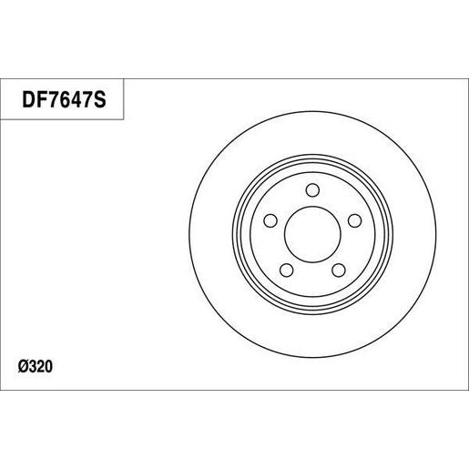 TRW Disc Brake Rotor DF7647S