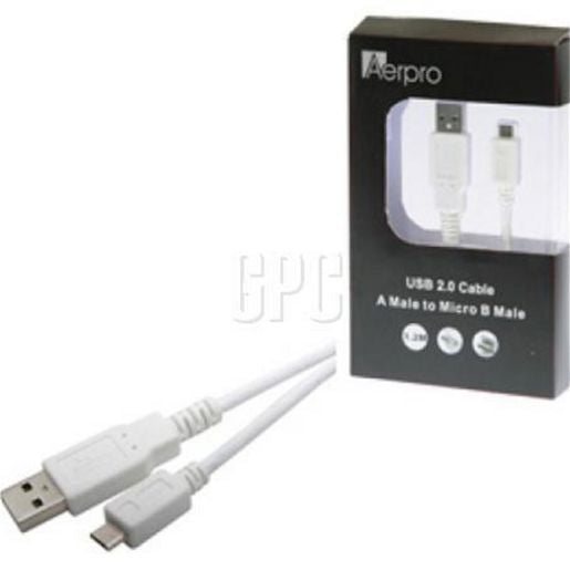 Aerpro Micro USB to Type-A USB Cable 1.2m White ADM95
