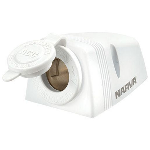 Narva HD Surface Mount Accessory Socket 12V White 81025WBL