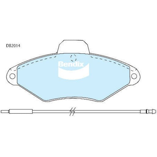 Bendix Heavy Duty Brake Pad Set Front DB2014 HD