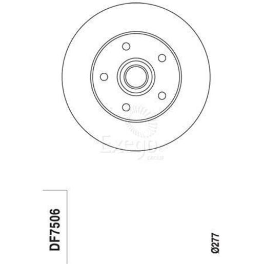 TRW Brake Rotor 276mm Front DF7506S