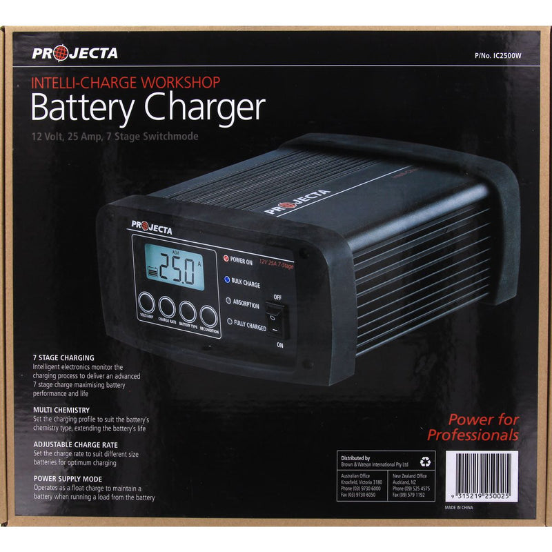 Projecta Intelli-Charge 25A 12V Battery Charger 7 Stage