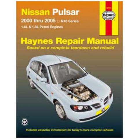 Haynes Owner's Workshop Manual - Nissan Pulsar 2000-2005