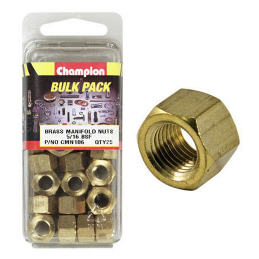 Champion Brass Nut Manifold 5/16" BSF 25Pk CMN106