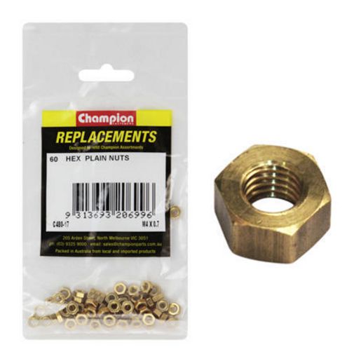 Champion Fasteners Hex Plain Nut High Tensile M4 x 0.7mm