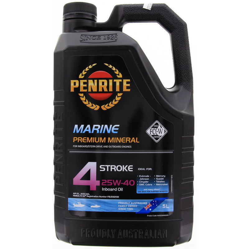 Penrite Marine Outboard 4 Stroke Oil 25W-40 5L