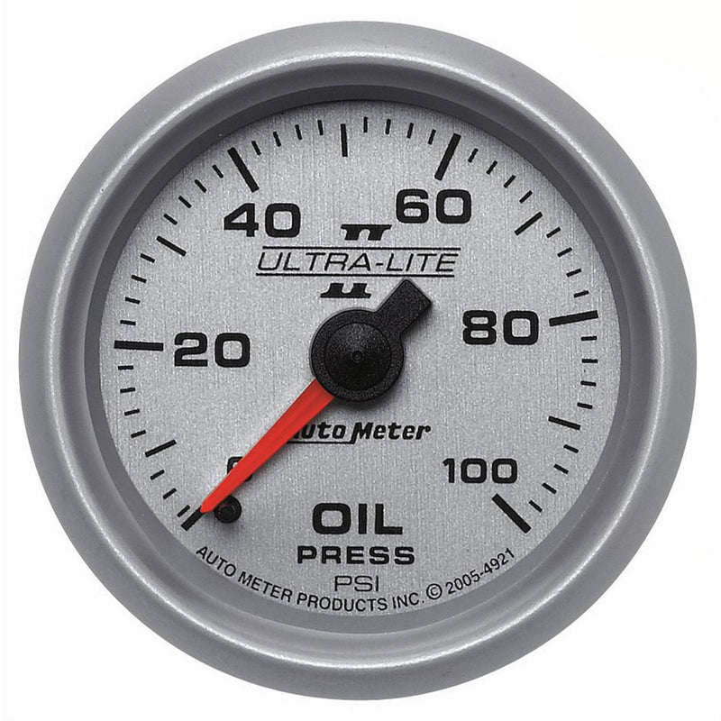 Autometer Ultra-Lite II 2-1/16in Oil Pressure Gauge 0-100