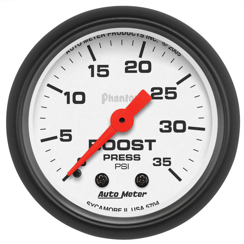 Autometer Phantom 2-1/16in Boost Gauge 0-35PSI Mechanical