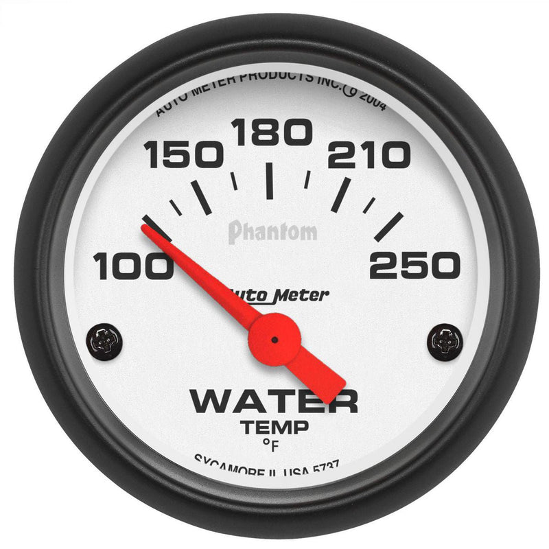 Autometer Phantom 2-1/16in Water Temp Gauge 100-250F