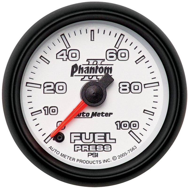 Autometer Phantom II 2-1/16in Fuel Pressure Gauge