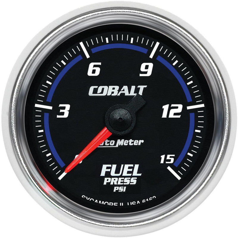 Autometer Cobalt 2-1/16in Fuel Pressure Gauge 0-15 PSI
