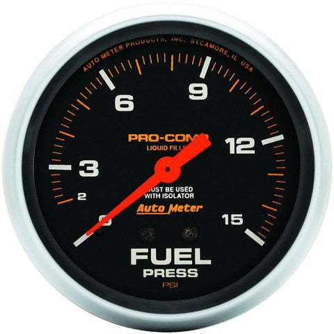 Autometer Pro-Comp 2-5/8in Fuel Level Gauge 73-10 Ohms