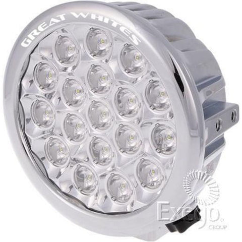 Great Whites Round Driving Light 18 LED Chrome
