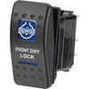 Narva Rocker Switch Front Diff 12V Blue LED 63136BL