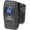 Narva Rocker Switch Aux Lights 12V Blue LED 63144BL