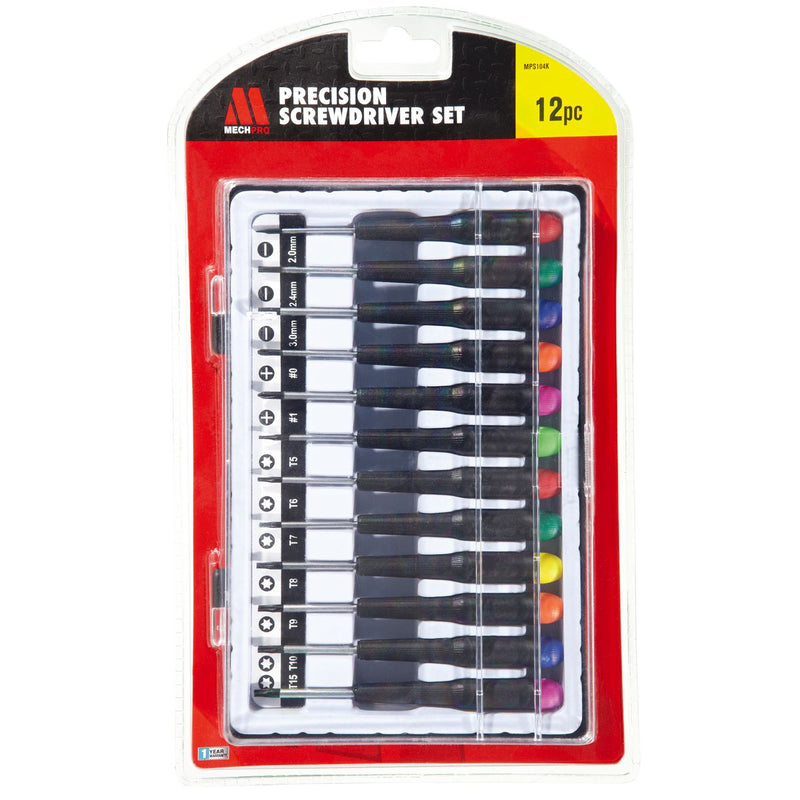 Mechpro Precision Screwdriver Set 12Pc MPS104K-D